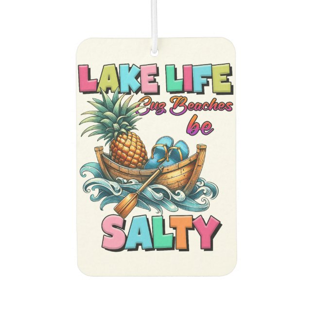 Lake Life Car Air Freshener (Front)