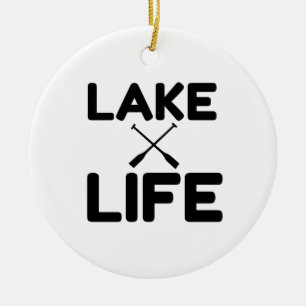Lake life ceramic tree decoration