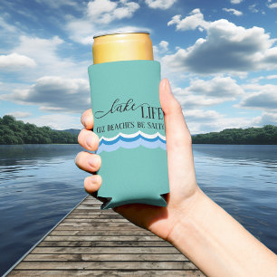 Lake Life Funny Beach Seltzer Can Cooler