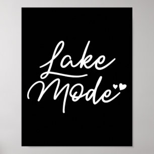 Lake Life In Summer Vacation Of Funny Camping And Poster