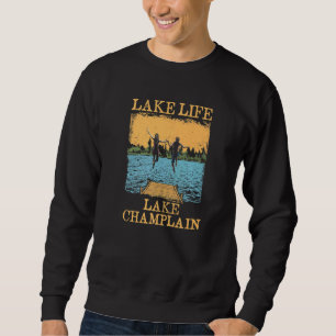 Lake Life Lake Champlain Swimming New York Swimmer Sweatshirt