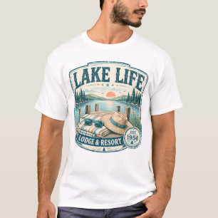 Lake Life Lodge & Resort Vintage Lakeside Retreat T-Shirt