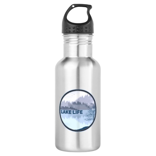 Lake Life Reflection 532 Ml Water Bottle (Front)