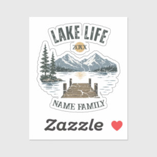 Lake Life Retro Grunge Family Vacation Match