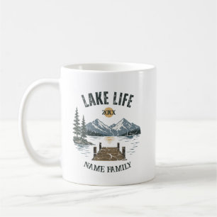 Lake Life Retro Grunge Family Vacation Match Coffee Mug