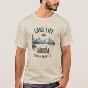 Lake Life Retro Grunge Family Vacation Match T-Shirt
