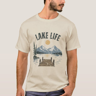 Lake Life Retro Grunge Family Vacation Match T-Shirt