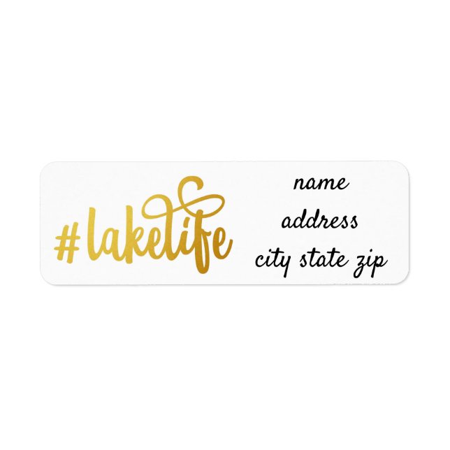 ** #LAKE LIFE ** RETURN ADDRESS LABEL (Front)