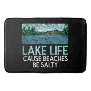 Lake Life Salty Beaches Bath Mat