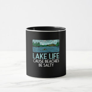 Lake Life Salty Beaches Mug