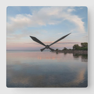 Lake Life Serenity Square Wall Clock
