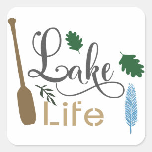 Lake Life Square Sticker