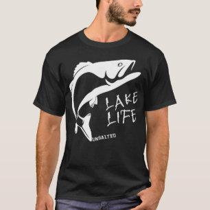 Lake Life unsalted bass front NO salt No Sharks b T-Shirt