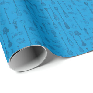 Lake Life Wrapping Paper - Blue on Blue