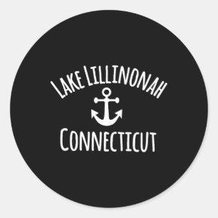 Lake Lillinonah Sailing Boating Nautical Coastal B Classic Round Sticker
