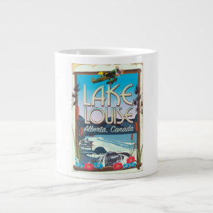 Lake Louise, Alberta Canada travel poster Large Coffee Mug