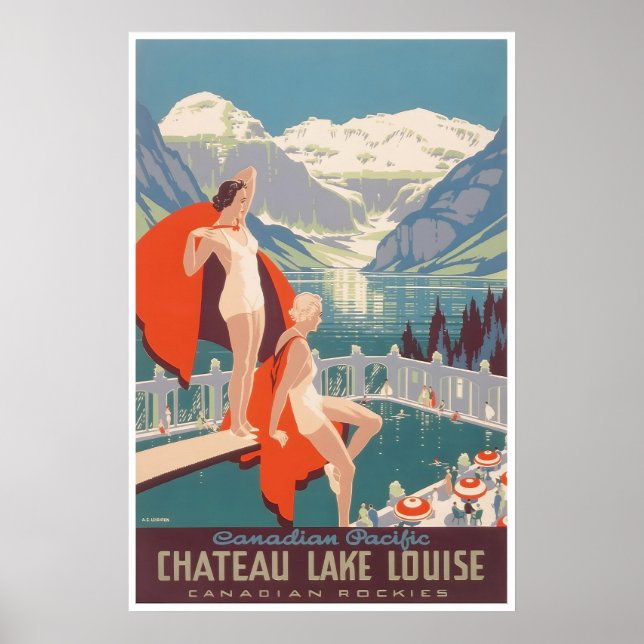 Lake Louise Art Canada Travel Poster Canadian (Front)