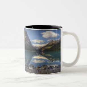 Lake Louise at sunrise, Banff National Park, Two-Tone Coffee Mug