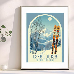 Lake Louise Banff Alberta Canada ski Poster