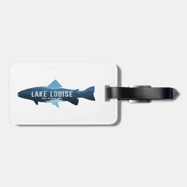 Lake Louise Banff National Park Fish Luggage Tag (Back Horizontal)