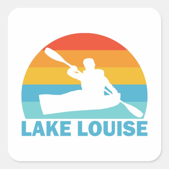 Lake Louise Banff National Park Kayak Square Sticker (Front)