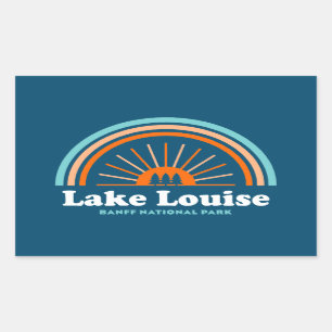 Lake Louise Banff National Park Rainbow Rectangular Sticker