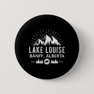 Lake Louise California - Mountain Hiking Canoeing 6 Cm Round Badge