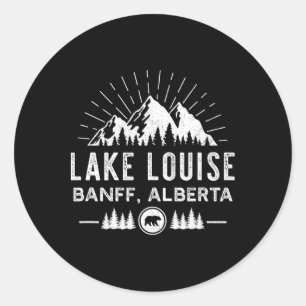 Lake Louise California - Mountain Hiking Canoeing Classic Round Sticker