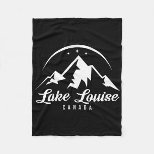 Lake Louise Canada Ski Resort Skiing Snowboarding Fleece Blanket