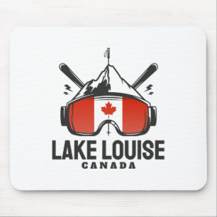 Lake Louise Canada Ski Retro Skiing Mouse Mat