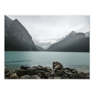 Lake Louise in the rain Photo Print
