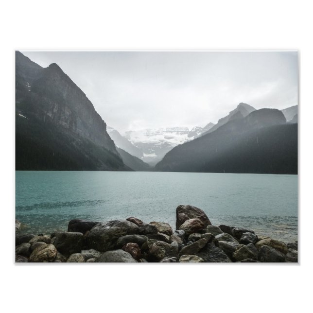 Lake Louise in the rain Photo Print (Front)