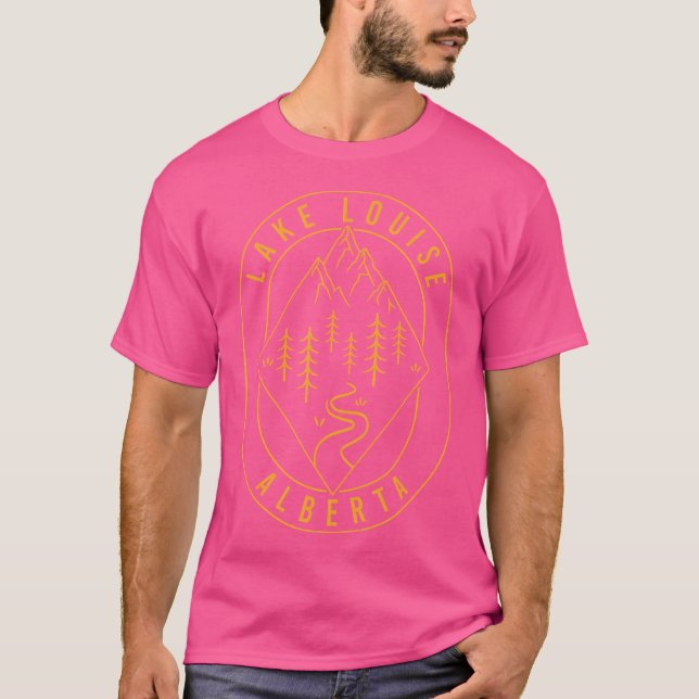 Lake Louise Mountains Alberta Hiking Outdoors Mini T-Shirt (Front)