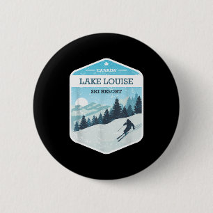 Lake louise ski resort canada snowboarding skiing 6 cm round badge