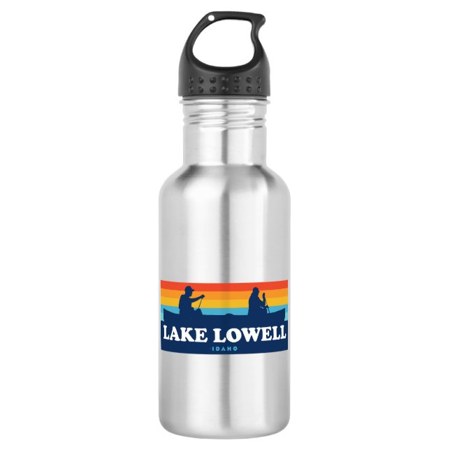 Lake Lowell Idaho Canoe 532 Ml Water Bottle (Front)