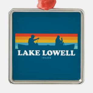 Lake Lowell Idaho Canoe Metal Tree Decoration