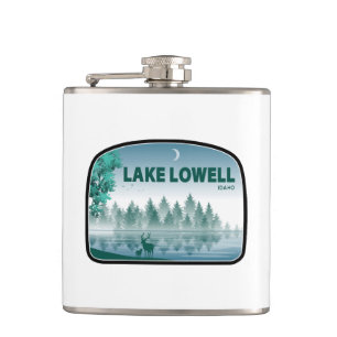 Lake Lowell Idaho Deer Hip Flask