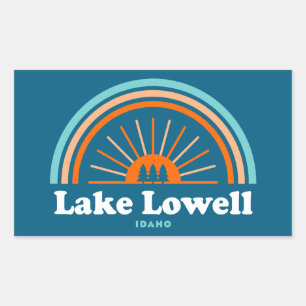 Lake Lowell Idaho Rainbow Rectangular Sticker