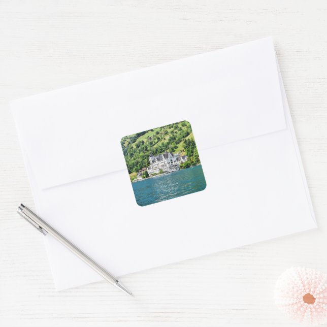 Lake Lucerne, Switzerland Square Sticker (Envelope)