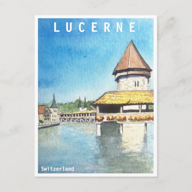 Lake Lucerne Switzerland travel post card (Front)