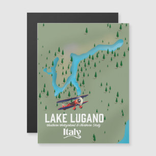Lake Lugano Italy - Switzerland travel poster