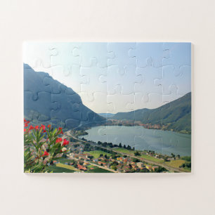 Lake Lugano  - painting Jigsaw Puzzle