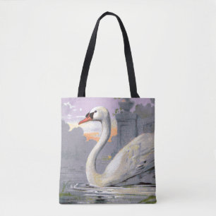 Lake Lugano Swan Tote Bag