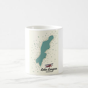 Lake Lungern Switzerland map Coffee Mug