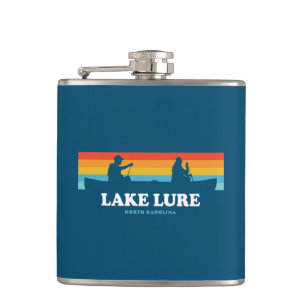 Lake Lure North Carolina Canoe Hip Flask