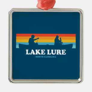 Lake Lure North Carolina Canoe Metal Tree Decoration