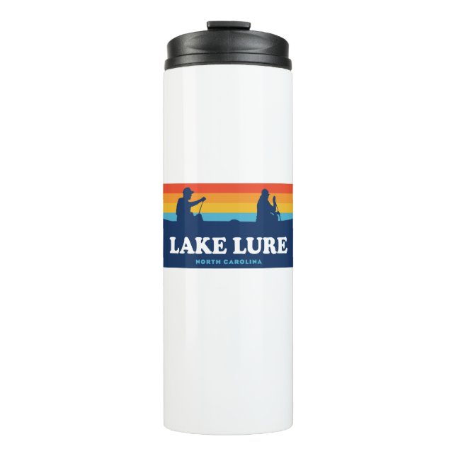 Lake Lure North Carolina Canoe Thermal Tumbler (Front)