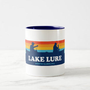 Lake Lure North Carolina Canoe Two-Tone Coffee Mug