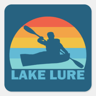 Lake Lure North Carolina Kayak Square Sticker