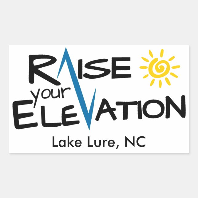 Lake Lure - Raise Your Elevation Rectangle Sticker (Front)